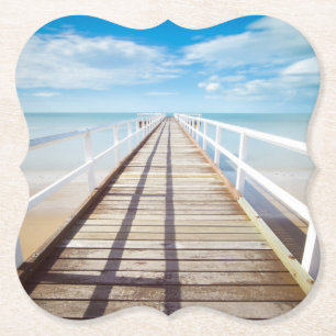 Porta-copo De Papel Pier de Praia Tropical