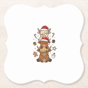 Porta-copo De Papel Pilha de Vaca das Terras Altas de Natal Desenho de