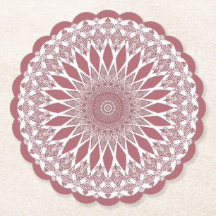Porta-copo De Papel Pink Madder Tristyns Mandala