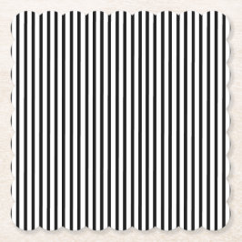 Porta-copo De Papel Pinstripe fina branca e preto