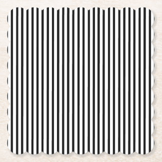 Porta-copo De Papel Pinstripe fina branca e preto