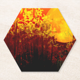 Porta-copo De Papel Pintura de Lua de Bambu iluminada Digitalmente