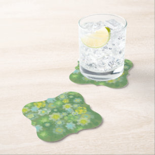 Porta-copo De Papel Pintura por Aquarela com Abstrato de Floral Salty