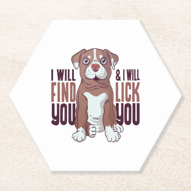 Porta-copo De Papel Pit Bull, Terrier Puppy Dog (Frente)