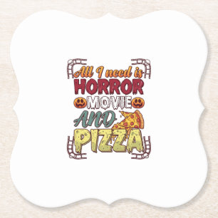 Porta-copo De Papel Pizza de Filme de Terror Halloween Abóbora Crânio