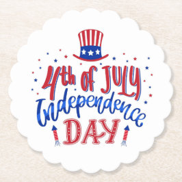 Porta-copo De Papel Placa de papel em 4 de julho