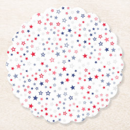 Porta-copo De Papel Placas de papel para estrelas vermelhas, brancas e