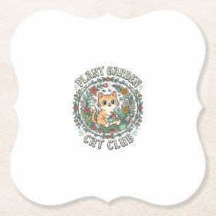 Porta-copo De Papel Planta Jardim Gato Design Divertido Amante de Gato