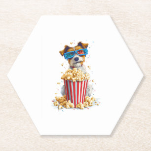 Porta-copo De Papel Popcorn Pup - Filme Noturno