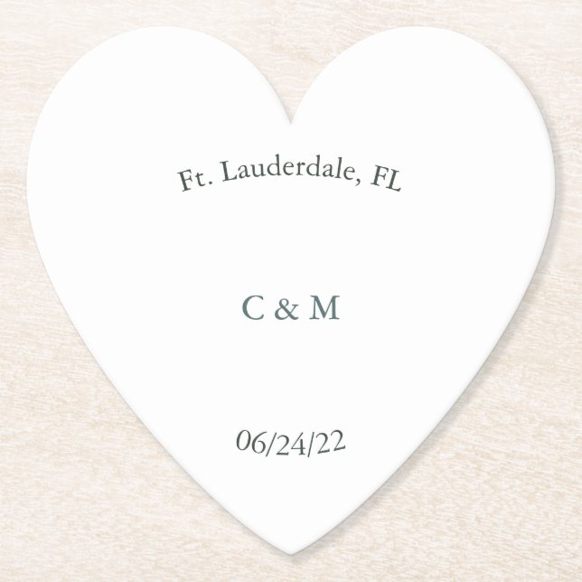 Porta-copo De Papel Porta copos cardíaca personalizada do Black & Whit (Frente)