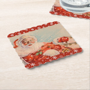 Porta-copo De Papel Porta copos de Feriado de Santas Sleigh Ride