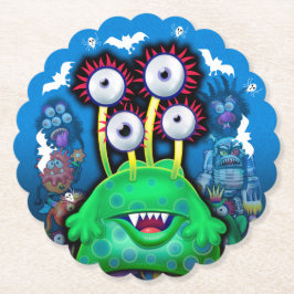 Porta-copo De Papel Porta copos de Festa de Halloween de Monstro Perso