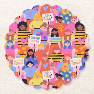 Porta-copo De Papel Porta copos de mulheres com potência