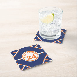 Porta-copo De Papel Porta copos de papel azul e laranja inspirado no e