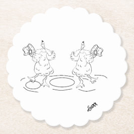 Porta-copo De Papel Porta copos de papel : Dança do Vamos