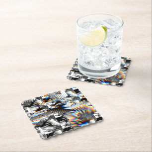 Porta-copo De Papel Porta copos de papel de assalto ao arco-íris