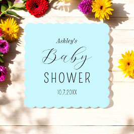 Porta-copo De Papel Porta copos de papel minimalista azul chá de frald