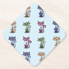 Porta-copo De Papel Porta copos de papel para gatos engraçada