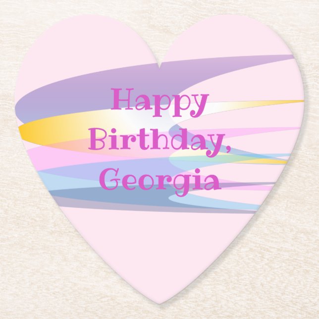 Porta-copo De Papel Porta copos de papel roxo rosa (Frente)