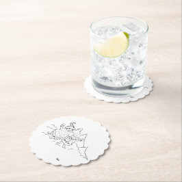 Porta-copo De Papel Porta copos de papel : Sr. e Sra. Claus