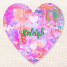 Porta copos de papel vibrante cor-de-rosa