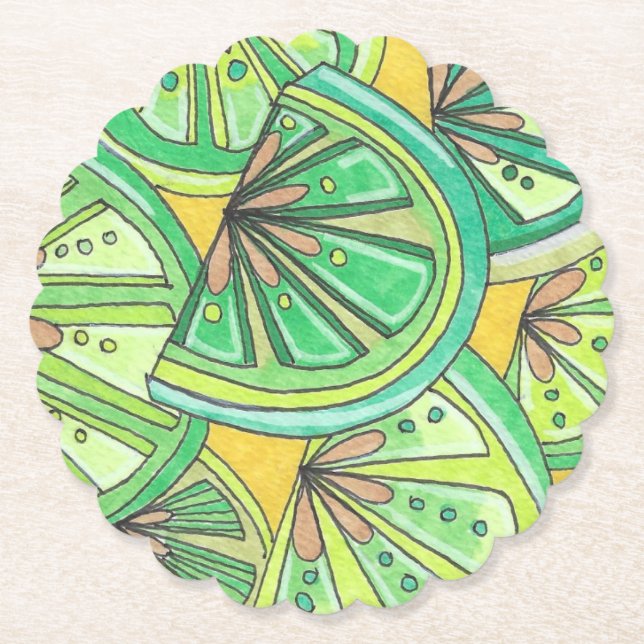 Porta-copo De Papel Porta copos Escalada de Green Limey (Frente)