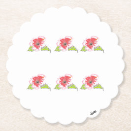 Porta-copo De Papel Porta copos: Flores Exóticas