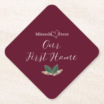 Porta copos Modern Burgundy do Partido do Aquecime