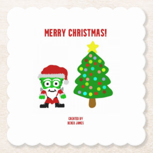 Porta-copo De Papel Porta copos Quadrada de Queijo Franco de Natal