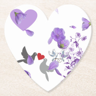 Porta-copo De Papel Porta copos Romântica de Casamento em Forma de Cor