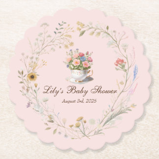 Porta-copo De Papel Porta copos Teacup do Chá de fraldas do Tea Party