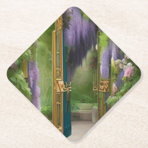 Porta-copo De Papel Porta do Jardim e Wisteria