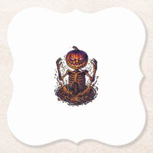 Porta-copo De Papel Portal de Chamas Mágicas de Abóbora de Halloween E