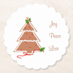 Porta-copo De Papel Portas copos de Árvore de Natal Gingerbread