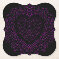 Portas copos de Casamento Gótico de Coração Roxo e