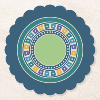 Porta-copo De Papel Portas copos de padrão de geometria de vinheta