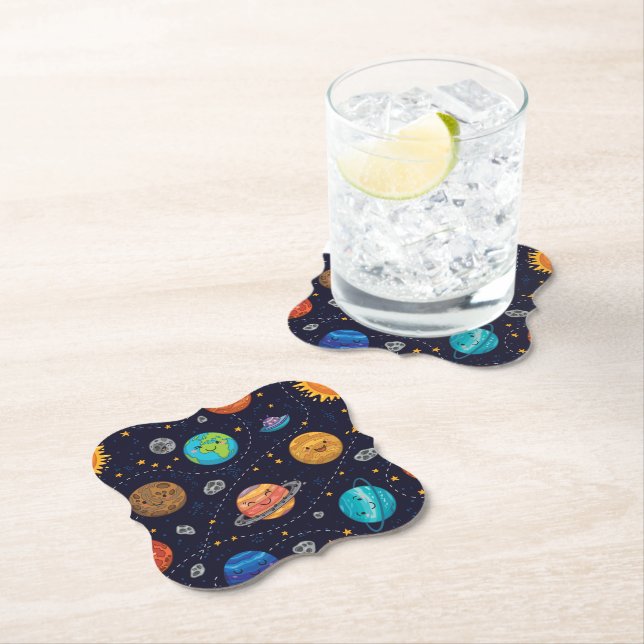 Porta-copo De Papel Portas copos de planetas felizes (Insitu)
