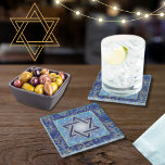 Porta-copo De Papel Portas copos decorativas judaicas<br><div class="desc">Jewish Holidays and Celebrations Star of David Blue, Marinho e Douradas Paper Portas copos Uma placa de papel de designer apresentando a Estrela de David no centro com toques de ouro. Uma borda de filigrana rica rodeia a Estrela de David. Perfeito para qualquer celebração judaica judaica ou Bat Mitzvah Feriado,...</div>