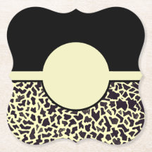 Portas copos Pretas Leopardo