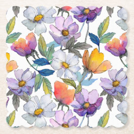 Porta-copo De Papel Pousa Copo Flor Violeta