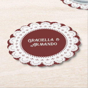 Porta-copo De Papel Pousa-copos de Papel Minimalista Bordeaux para Cas