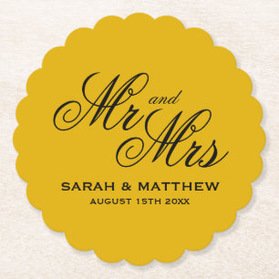 Porta-copo De Papel Pousadeiras de casamento personalizadas amarelo mo