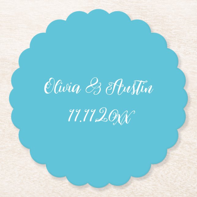 Porta-copo De Papel praia costeira de Aqua (Frente)