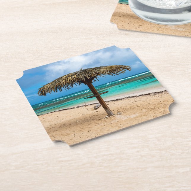 Porta-copo De Papel praia de Anse des Rochers (Angular)