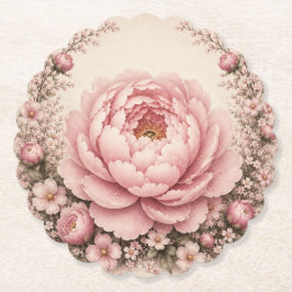 Porta-copo De Papel Prato de papel para o primeiro aniversário floral
