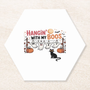 Porta-copo De Papel Prendendo Meu Fantasma Boos Segurando Gato Negro E