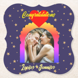 Porta-copo De Papel Presente de Fotografias Personalizadas de Casament