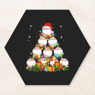 Porta-copo De Papel Presente do jogador de beisebol da Árvore de Natal
