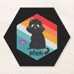 Porta-copo De Papel Presente Engraçado de Gato Meh para Amantes de Gat
