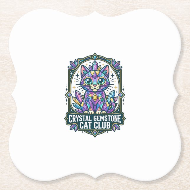 Porta-copo De Papel Presente para Mãe de Gato com Cristal - G (Frente)